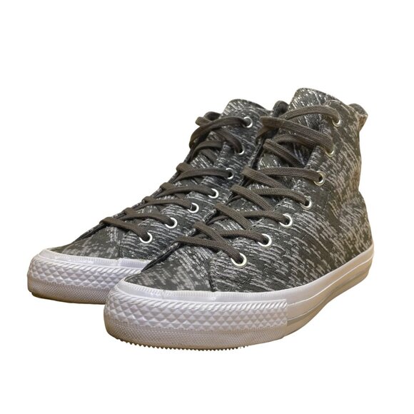 Converse Women’s Gray & White Canvas All Star Lace-Up High-Top Sneakers Size 6.5 - Picture 3 of 8